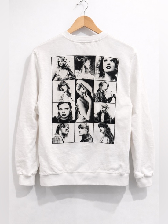 Taylor Swift Tops - Taylor Swift Eras Tour Sweatshirt Small White Official Concert Merch NWOT